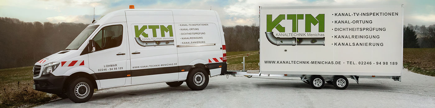 KTM Kanaltechnik Menichas - Sprinter mit Anhänger